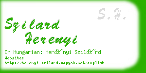 szilard herenyi business card